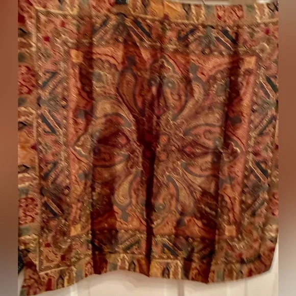 Ralph Lauren Leather Shoulder Bag & Ralph Lauren silk scarf paisley. GUC - Picture 7 of 9